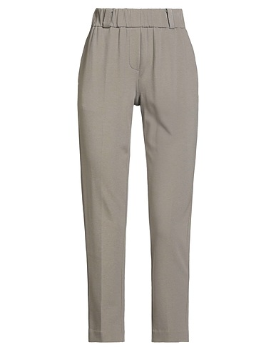 LE TRICOT PERUGIA Casual trouser Grey 71% Viscose, 24% Polyamide, 5% Elastane, Brass