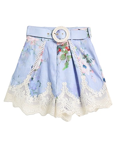 ZIMMERMANN Shorts & Bermuda Blu chiaro 100% Lino