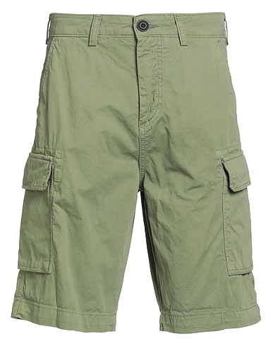 CLARK Shorts & Bermuda Military green 100% Cotton