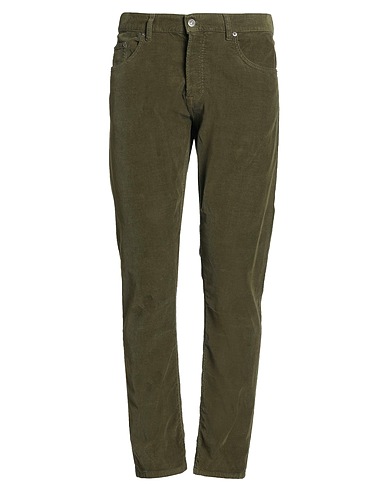 DONDUP Casual trouser Military green 66% Cotton, 32% Lyocell, 2% Elastane