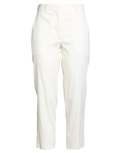 JUCCA Casual pants Cream 62% Linen, 35% Viscose, 3% Elastane