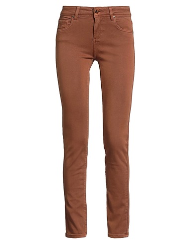 GAUDÌ Casual trouser JEANS Brown 51% Cotton, 39% Viscose, 8% Polyester, 2% Elastane