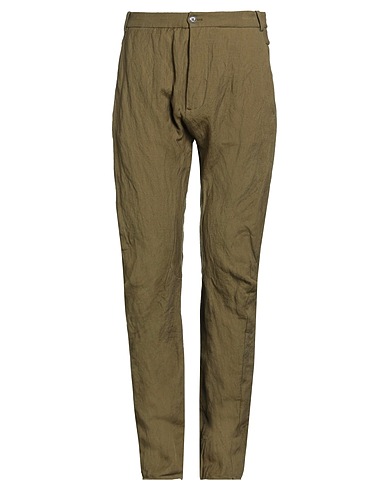 MASNADA Casual trouser Military green 60% Cotton, 35% Wool, 5% Metal