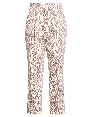 PESERICO Casual pants Brown 97% Cotton, 3% Elastane