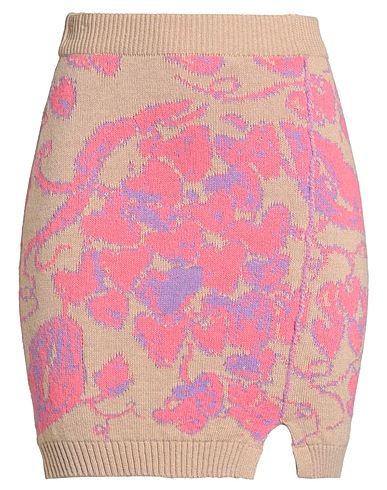 TWINSET Mini skirt MARCO RAMBALDI X TWINSET Beige 35% Polyamide, 30% Viscose, 30% Wool, 5% Cashmere