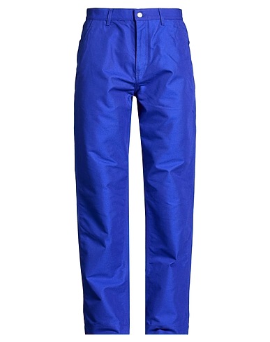 FERRAGAMO Casual pants Bright blue 55% Cotton, 45% Polyamide