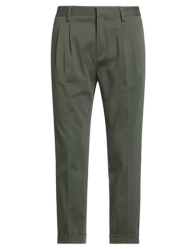 LIU •JO MAN Casual trouser Military green 98% Cotton, 2% Elastane