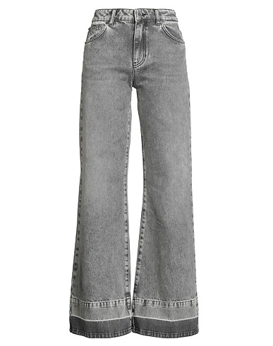 GAëLLE Paris Denim trousers Grey 100% Cotton