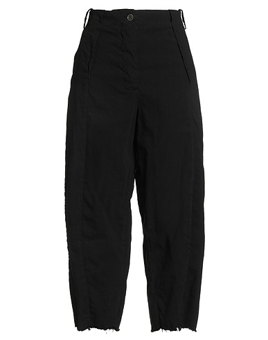 MASNADA Casual trouser Black 62% Linen, 35% Viscose, 3% Elastane