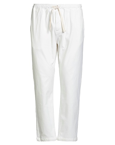 ALPHA STUDIO Casual pants Off white 95% Cotton, 5% Elastane