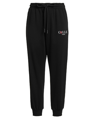 GAëLLE Paris Casual pants Black 90% Cotton, 10% Polyester