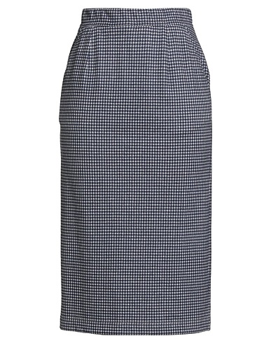 FEDELI Midi skirt Midnight blue 100% Cashmere