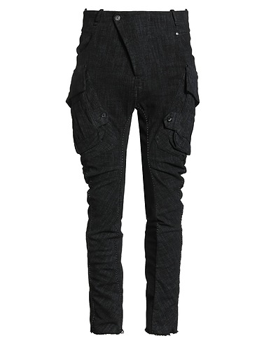 MASNADA Casual trouser Black 98% Cotton, 2% Elastane