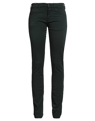 ATELIER NOTIFY Denim pants Dark green 98% Cotton, 2% Elastane