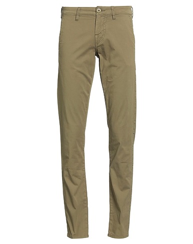GUESS Casual trouser Military green 97% Cotton, 3% Elastane