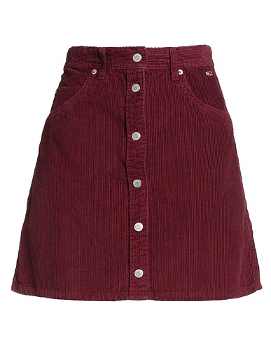 TOMMY JEANS Mini skirt Burgundy 100% Cotton