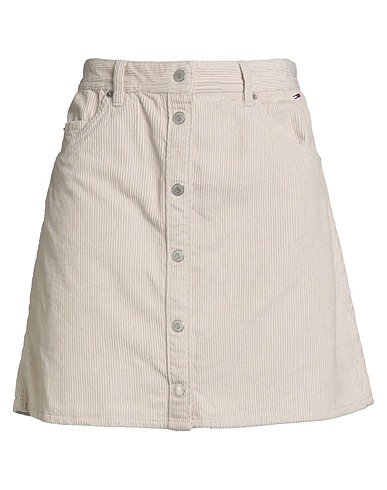 TOMMY JEANS Minigonna Grigio chiaro 100% Cotone