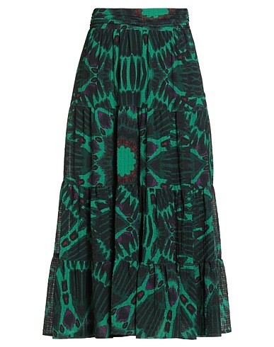 BA&SH Midi skirt Green 99% Polyester, 1% Elastane