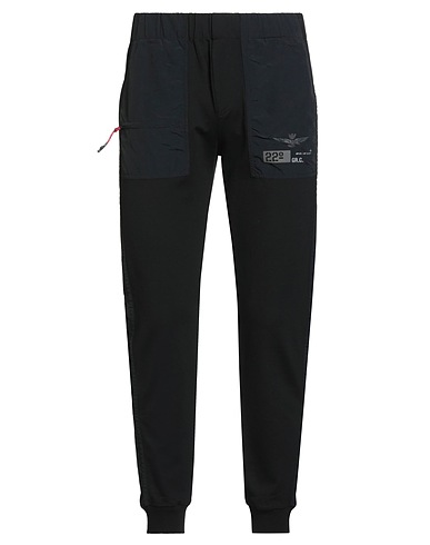 AERONAUTICA MILITARE Casual trouser Black 65% Viscose, 30% Polyamide, 5% Elastane