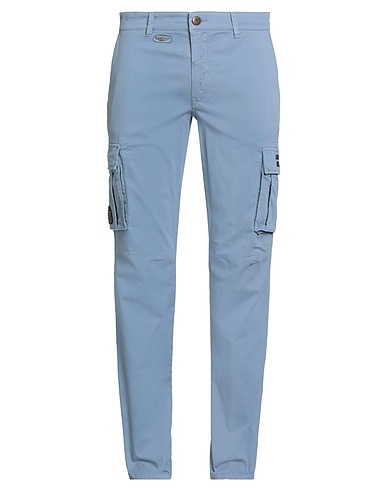AERONAUTICA MILITARE Casual pants Slate blue 98% Cotton, 2% Elastane