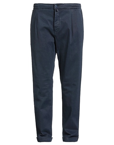 KITON Casual trouser Navy blue 57% Lyocell, 40% Cotton, 3% Elastane