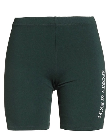 SPORTY & RICH Shorts & Bermuda Green 91% Cotton, 9% Elastane