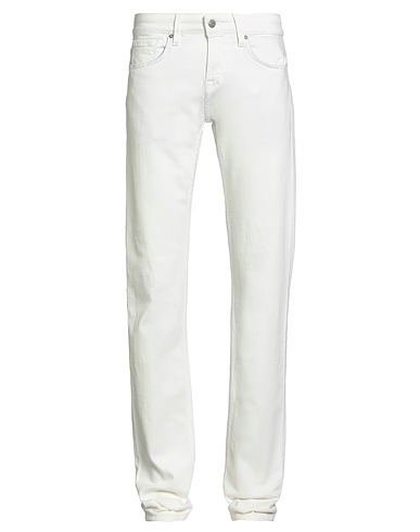 GUESS Denim trousers White 66% Cotton, 21% Modal, 6% Polyester, 6% Silk, 1% Elastane
