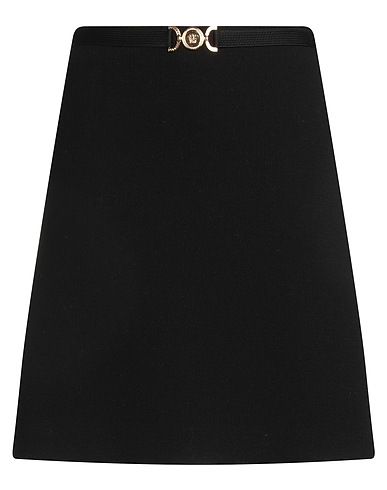VERSACE Mini skirt Black 97% Virgin Wool, 2% Polyamide, 1% Elastane