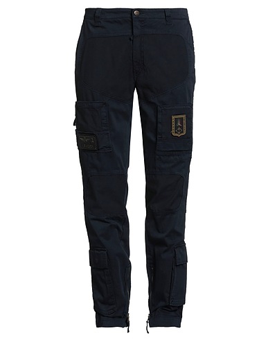AERONAUTICA MILITARE Casual trouser FRECCE TRICOLORI Midnight blue 97% Cotton, 3% Elastane