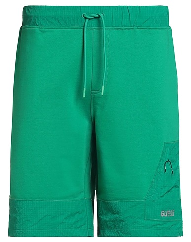 GUESS Shorts & Bermuda Green 50% Cotton, 50% Polyester