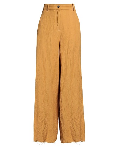 MASNADA パンツ マスタード コットン 60% / ウール 35% / 金属 5%