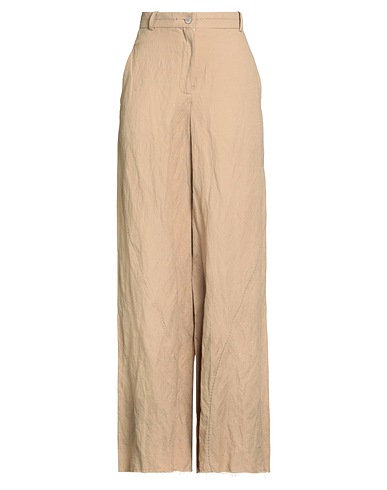 MASNADA Casual trouser Beige 60% Cotton, 35% Wool, 5% Metal