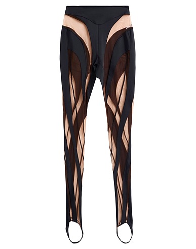 MUGLER Leggings Black 78% Polyamide, 22% Elastane, Elastic fibres