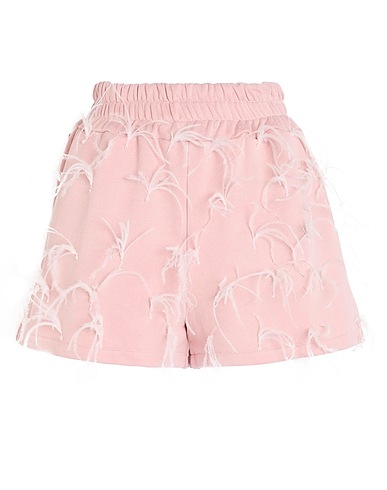 DONDUP Shorts & Bermuda ROSA 51% Cupro, 49% Cotton, Ostrich feathers, Polyamide