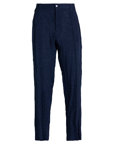 DOLCE&GABBANA Casual trouser Blue 100% Linen