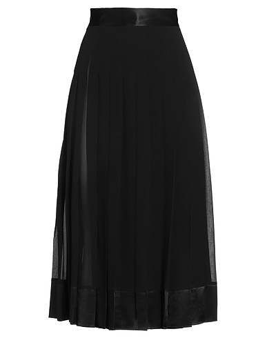 DOLCE&GABBANA Midi-Rock Schwarz 100% Seide