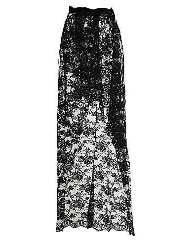 DOLCE&GABBANA Long skirt Black 64% Cotton, 36% Polyamide