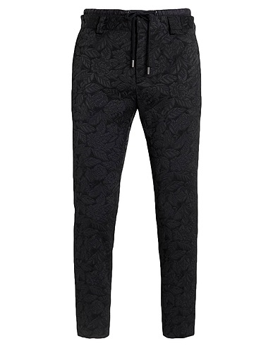 DOLCE&GABBANA Casual trouser Black 47% Polyester, 20% Acetate, 17% Polyamide, 14% Viscose, 2% Elastane