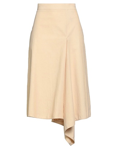 BERWICH Midi skirt Beige 97% Cotton, 3% Elastane