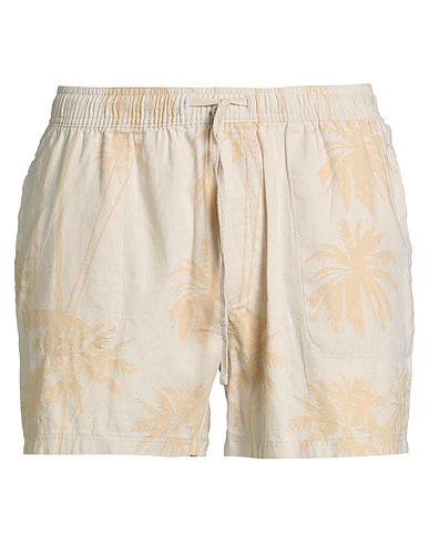 !SOLID Shorts & Bermuda Beige 58% Linen, 42% Viscose