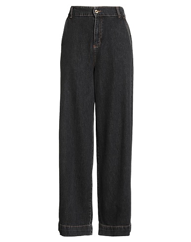 LIU •JO Denim pants Black 64% Cotton, 36% Lyocell