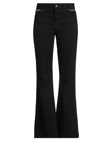 MAJE Denim trousers Black 99% Organic cotton, 1% Elastane