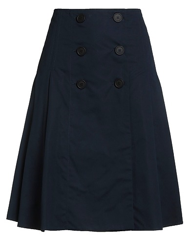 MAISON KITSUNÉ Midi skirt Midnight blue 100% Cotton