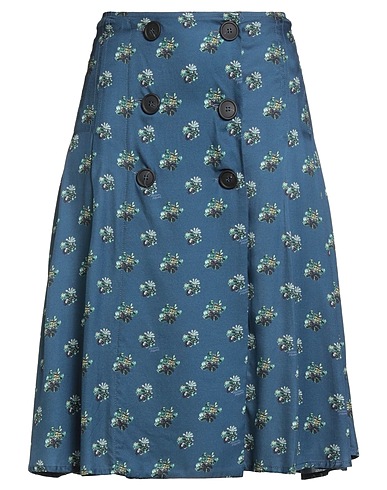 MAISON KITSUNÉ Midi skirt Blue 100% Viscose