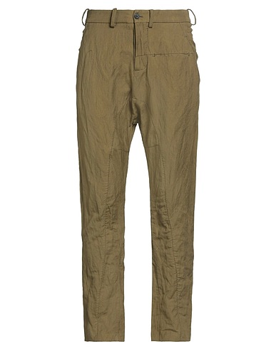 MASNADA Casual trouser Military green 60% Cotton, 35% Wool, 5% Metallic fiber