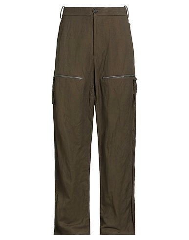 MASNADA Casual trouser Khaki 60% Cotton, 35% Wool, 5% Metallic fiber