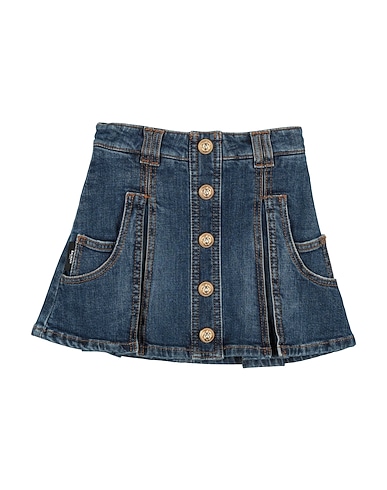 BALMAIN Denim skirt 98% Cotton, 2% Elastane