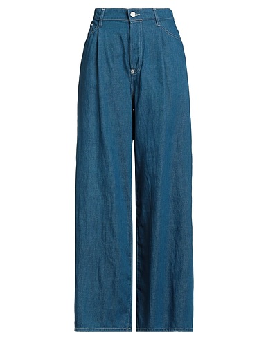 KENZO Denim trousers Blue 70% Cotton, 30% Linen