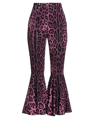 DOLCE&GABBANA Casual pants Plum 95% Silk, 5% Elastane