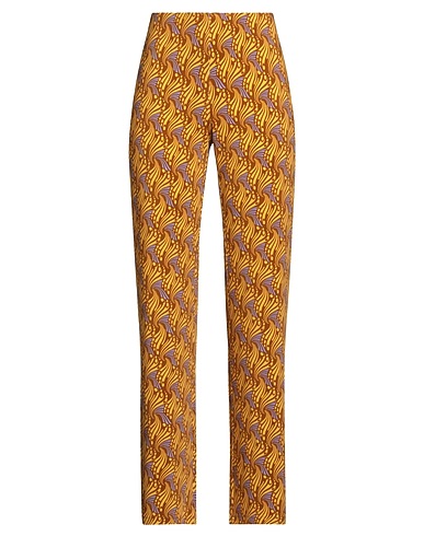 MALÌPARMI Casual trouser Yellow 92% Viscose, 8% Elastane